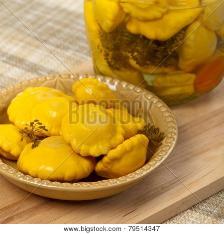 Pickled Pattypan Squash