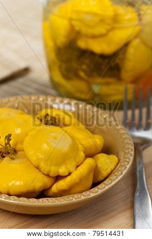 Pickled Pattypan Squash