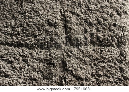 Grey Woolen floor mat texture