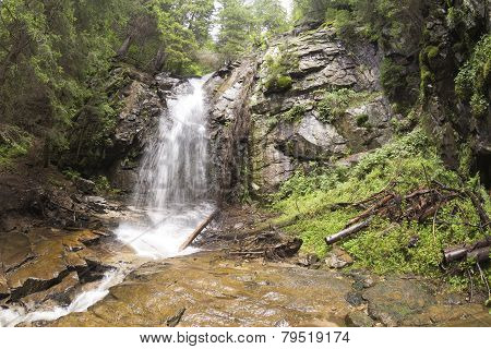Waterfall Saint Spirit And Spring In Rhodopes Mountain