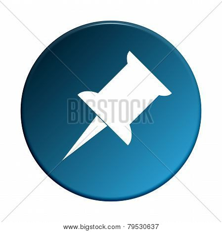 Round Button with sticker symbol