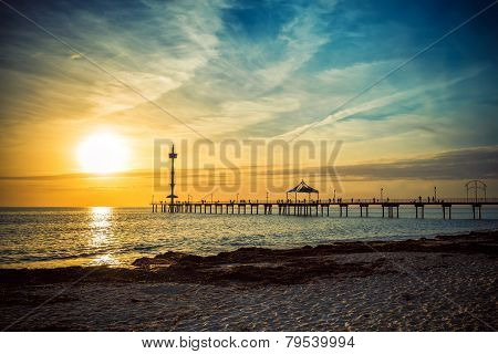 Sunset and beach