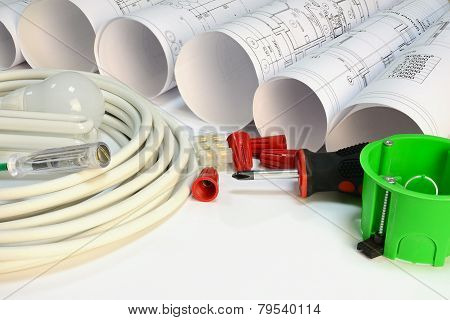 Drawing rolls, electrical hardware tools and appliances composition