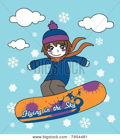 Snowboard i himlen