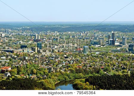 Vilnius City Capital Of Lithuania Aerial View