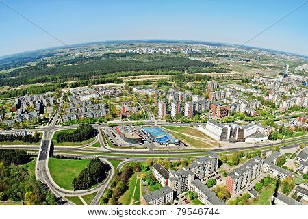 Vilnius City Capital Of Lithuania Aerial View