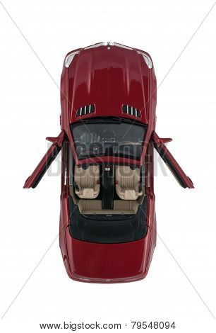 Red German Car Mercedes-Benz SL 550