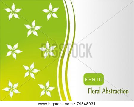 Green colored floral abstraction. Fully vector. Enjoy!