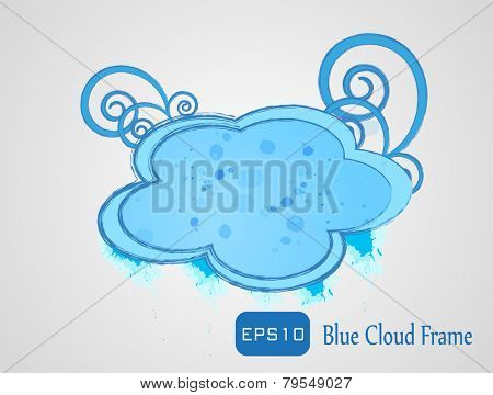 Cloud frame, colored blue. Fully vector, enjoy!