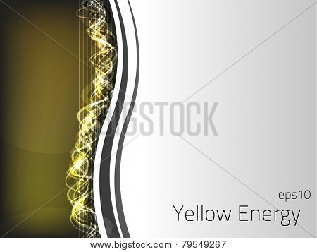 Yellow energy frame for your design. Fully vector, enjoy!