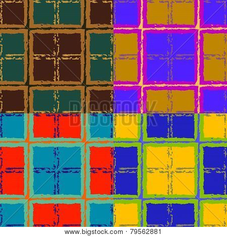 Abstract Seamless Drawings Of Squares