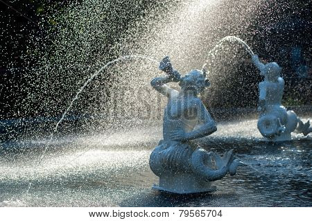 Forsyth fountain in Savannah, GA,