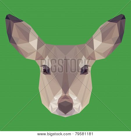Abstract Geometric Polygonal Deer Background