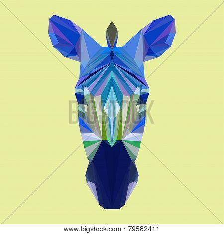 Polygonal Geometric Triangle Abstract Zebra