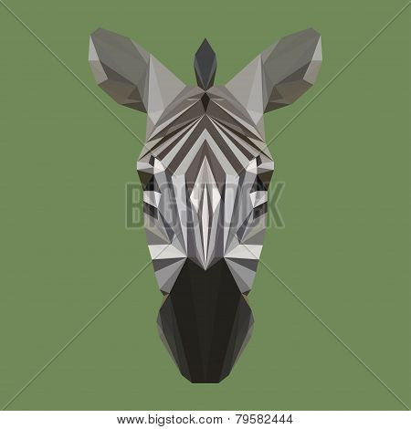 Abstract Geometric Polygonal Zebra Background