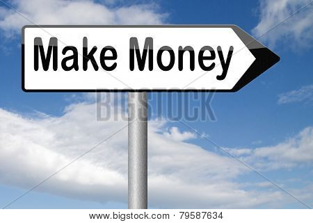 easy monay making or earning fast and easy cash make a business profit growth 
