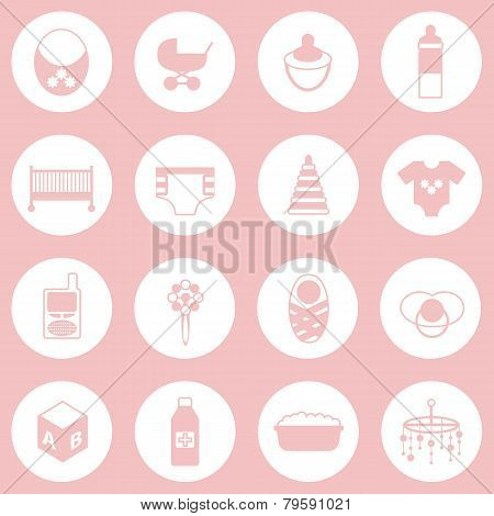 Set of baby care icons