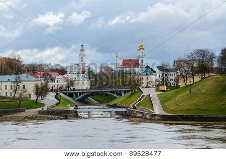 View Of Town Hall And Voskresenskaya Church From Estuary Vitba