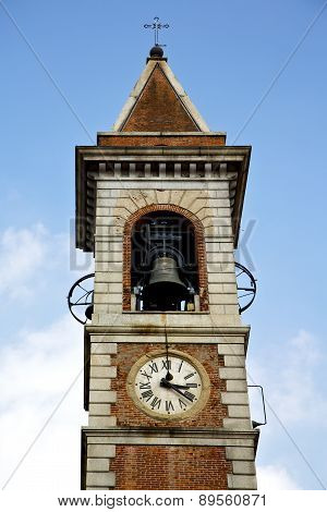 Somma Lombardo  Ll  And Church Tower Bell Sunny Day