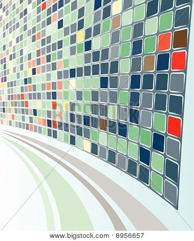 Perspectiva cinzento-Verde Mozaic abstrato