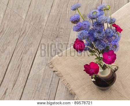 Bouquet Of Blue Globular (globularia) Flowers