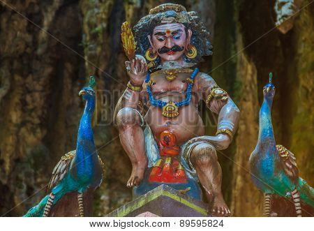 Hindu God At Batu Caves Temple