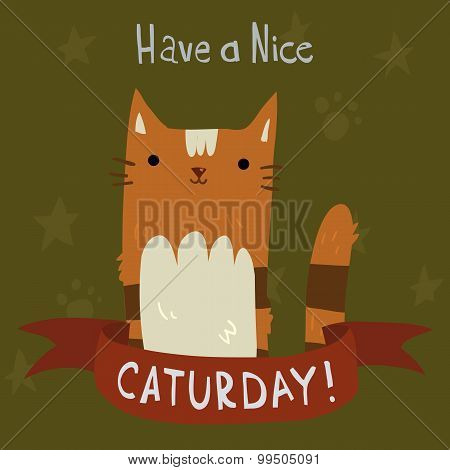 Cats Saturday Postcard.