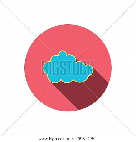 Cloud icon. Overcast weather sign.