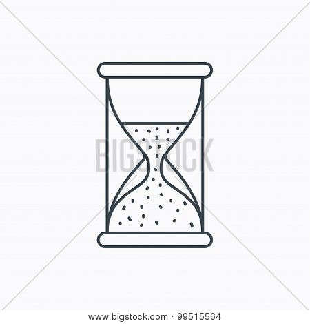 Hourglass icon. Sand time sign.