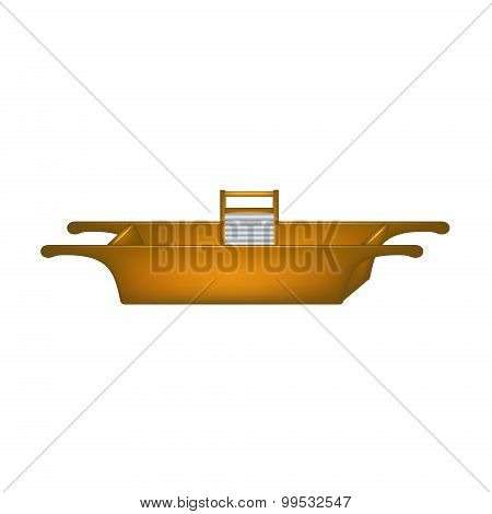 Old wooden washtub and wooden washboard