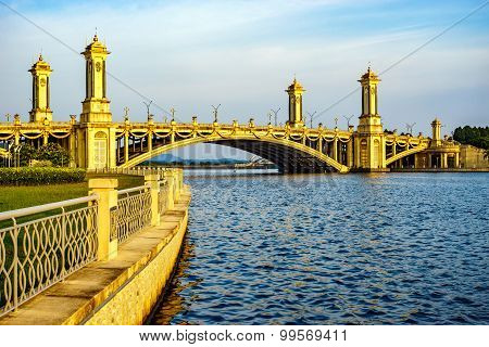 Beautiful View Of Seri Gemilang Bridge Located At Putrajaya, Malaysia