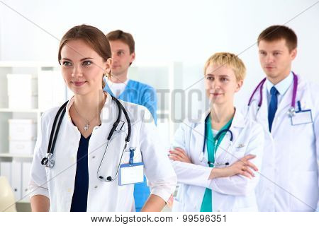 a team of young doctors in the office