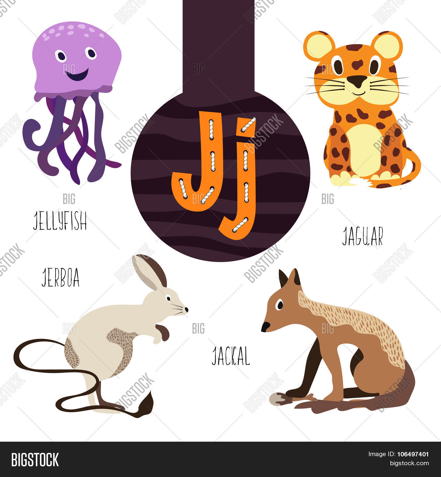 Fun Animal Letters Alphabet Vector & Fun Animal Letters Alphabet Vector &