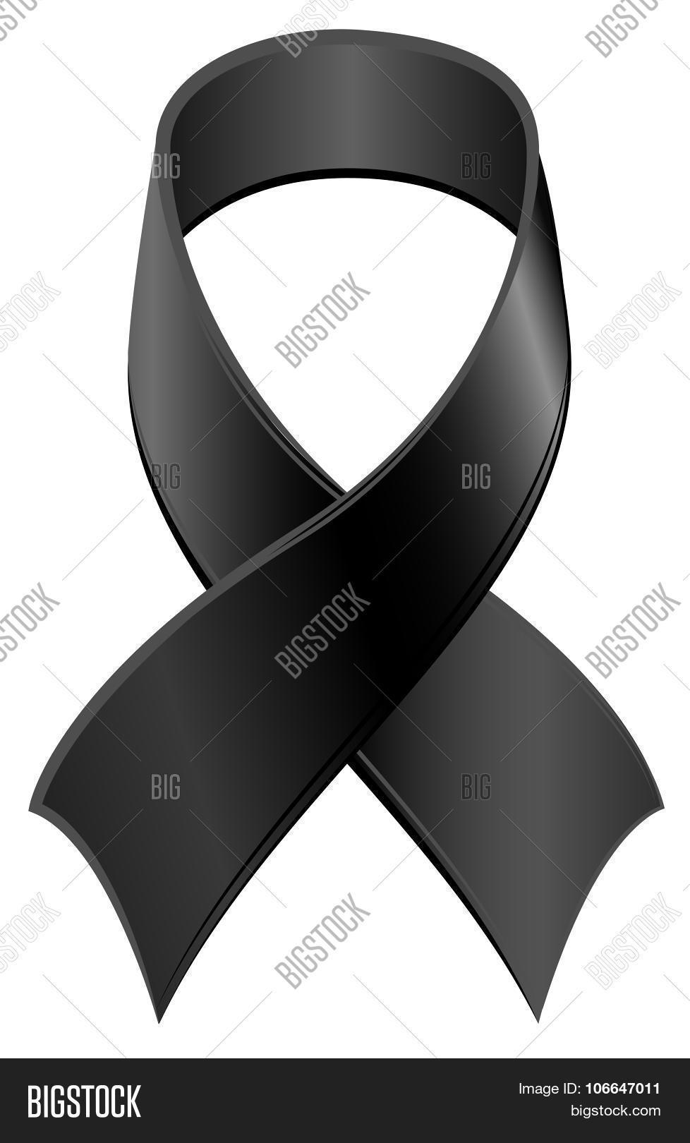 Black Ribbon Symbol Vector & Photo (Free Trial) Bigstock