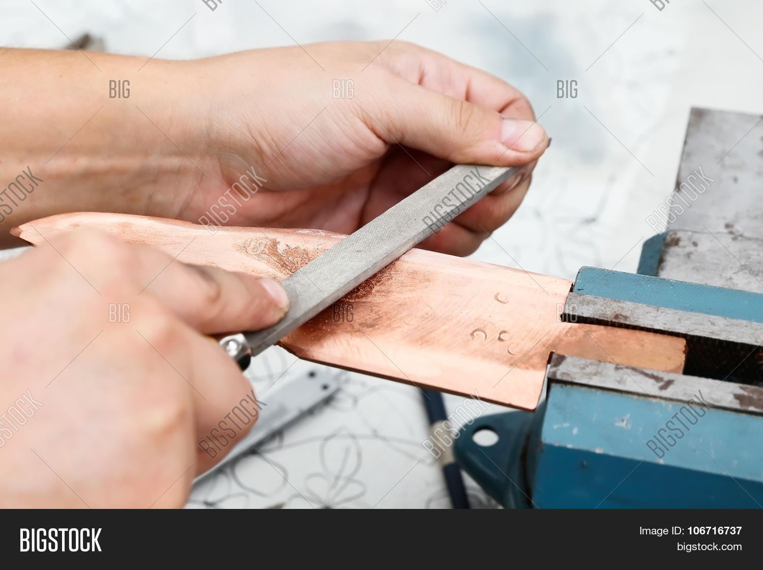 Grinding Copper Billet Image & Photo (Free Trial) Bigstock