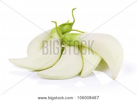 White Agasta ,thai Vegetable On White Background