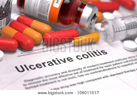 Diagnosis - Ulcerative Colitis. Medical Concept.