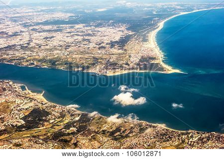 View Over Costa Da Caparica - Aerial View