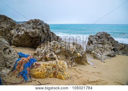 Kathisma Beach, Lefkada Island in Ionian Sea, Greece.