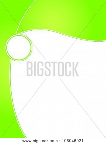 Corporate Green Circle Border Background