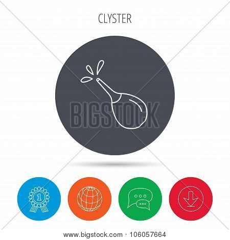 Medical clyster icon. Enema sign.