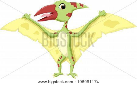 Cute pterodactyl cartoon