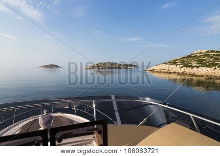Luxury Yacht At The Opening Of The Sea, Croatia