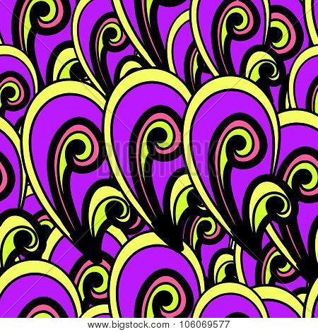 Seamless Vector Summer Pattern. Bright Hand Drown Background. Abstract Texture