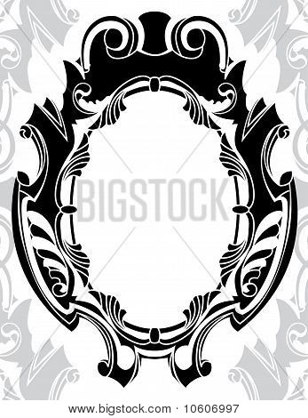 Klasszikus, dekorációs keret rajzsablon