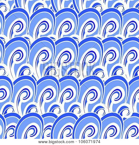 Seamless Multicolor Summer Pattern. Bright Vector Hand Drown Background. Abstract Texture