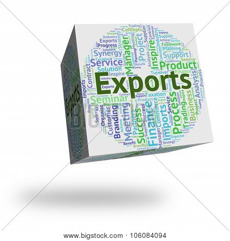 Exports Word Indicates Trading Exporting And Trade