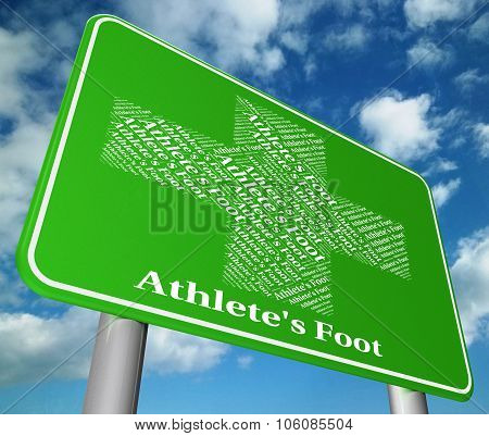 Athlete's Foot Shows Tinea Pedis And Ailment