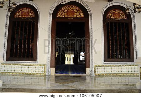 Entrance of Kampung Kling Mosque at Malacca, Malaysia