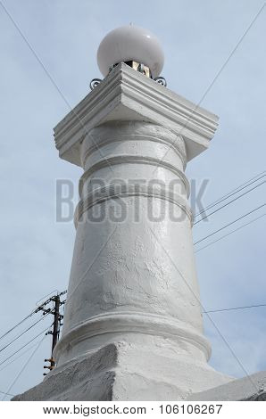 Fence column detail at Kampung Kling Mosque at Malacca, Malaysia